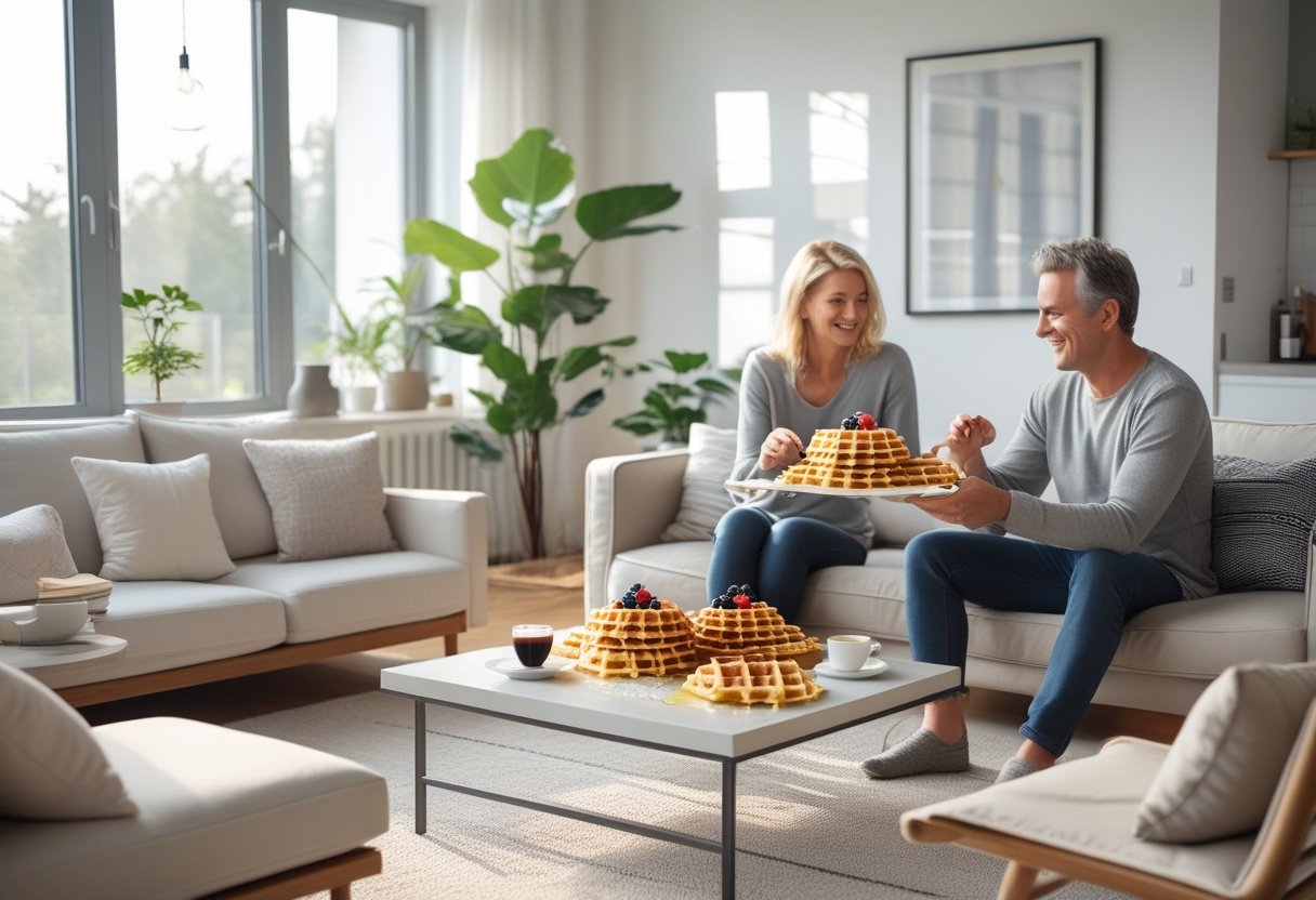 Sådan skaber du den perfekte morgenmadshygge med vafler og stilfulde stuemøbler